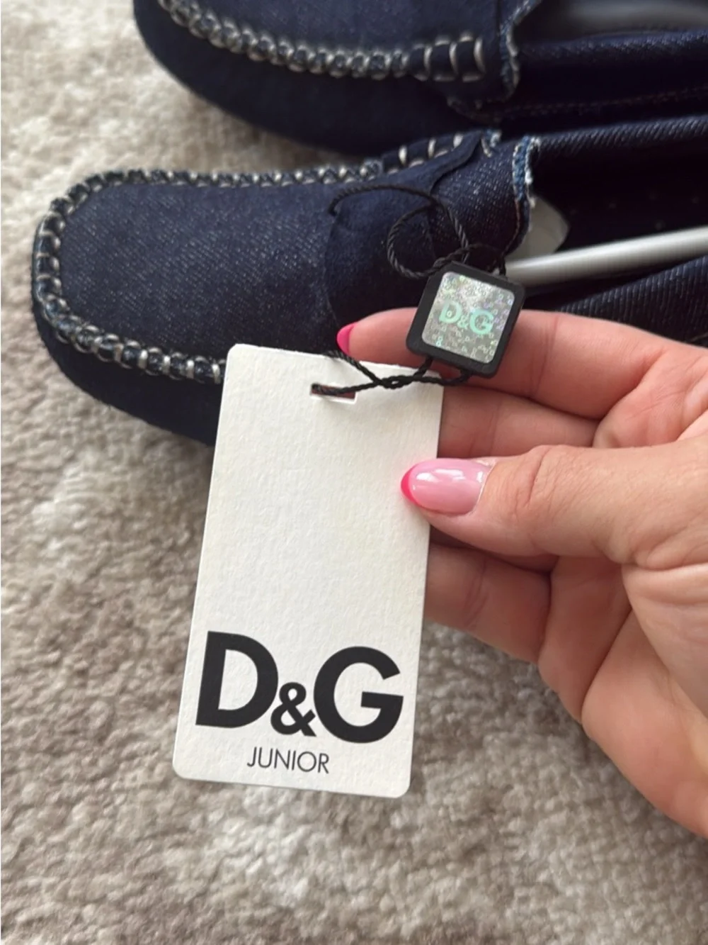 VTG 2000s D&G Junior Denim Loafers Shoes NWT Deadstock Y2K Size 35
